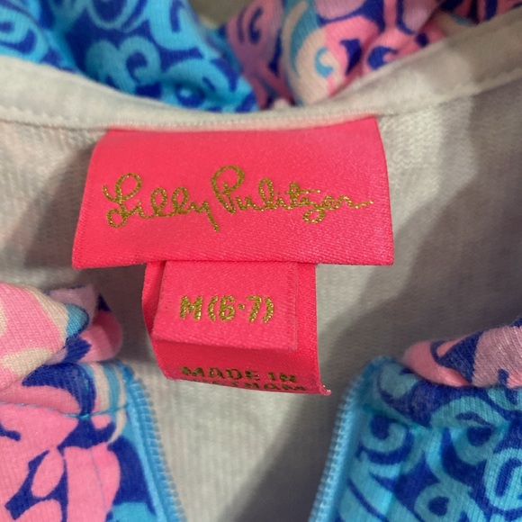 Lilly Pulitzer Little Girl Skipper Ruffle Dress Medium 6-7 Blueprint Kids - Picture 6 of 11